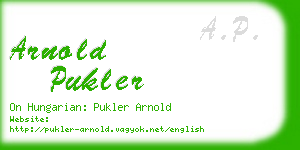 arnold pukler business card